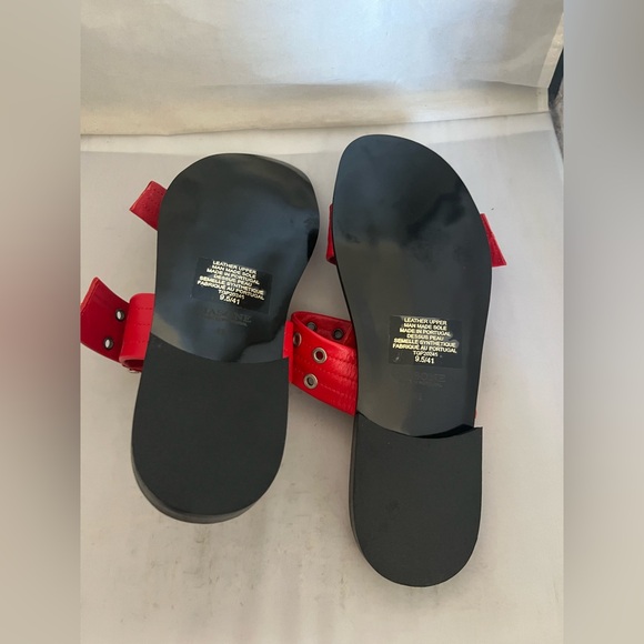 Gaisone Red Leather buckle Women's Sandals EU41 US11 - Picture 7 of 8